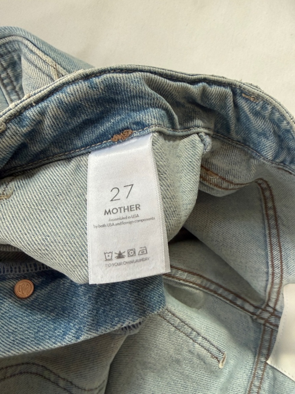 MOTHER Light Blue Wide-Leg Cargo Jeans - Picture 6 of 7